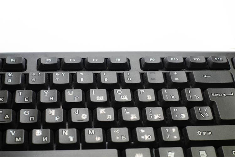 Close-up View of Membrane Keyboard