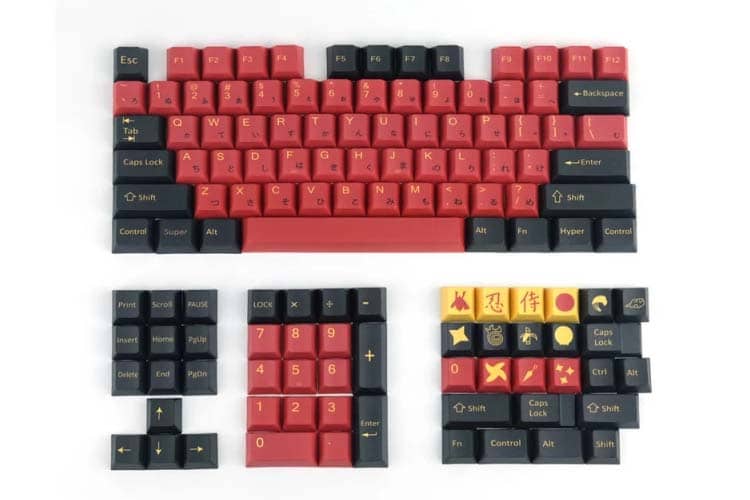 GMK_Red_Samurai_Clone_Keycaps for keyboard