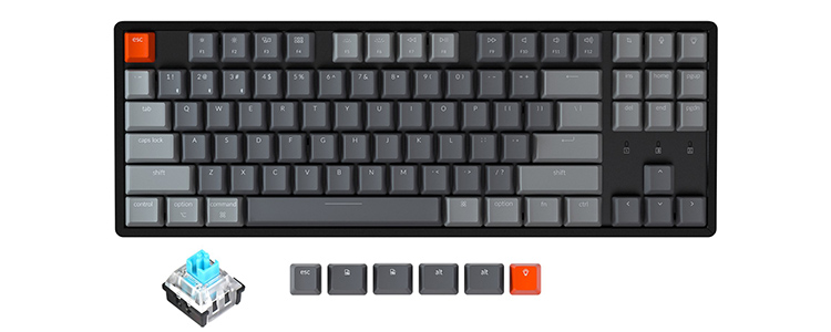 Keychron K8 ten keyless wireless mechanical keyboard with Hot swappable