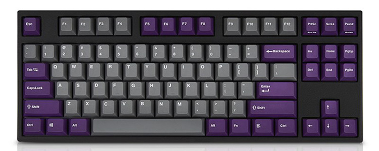 Leopold FC750R Purple/Gray PD TKL Double Shot PBT Mechanical Keyboard