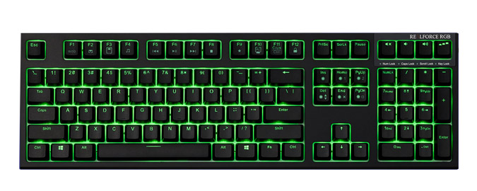 Realforce RGB color green