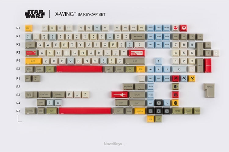 Star Wars X-Wing SA ABS Double-Shot Keycaps