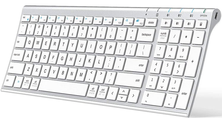 BK10 Bluetooth Universal Ultra-Slim Keyboard White
