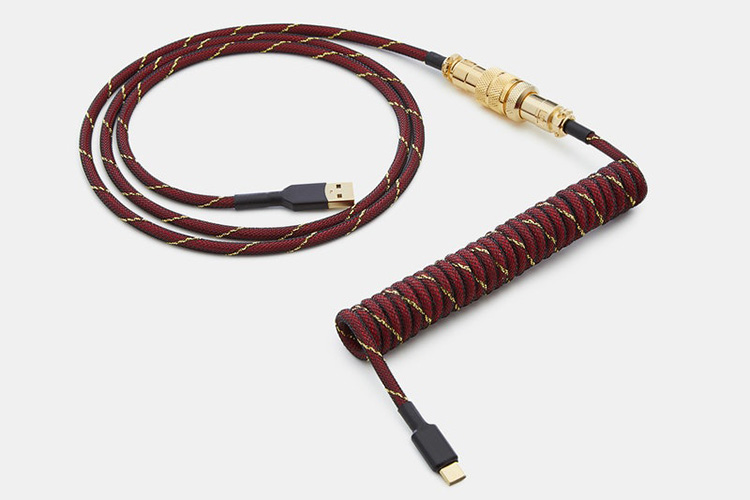 Mechcables Red Samurai Custom Coiled Aviator Cable