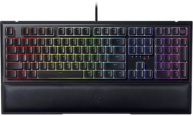 Razer Ornata V2 Chroma RGB Mecha-Membrane Keyboard Front View