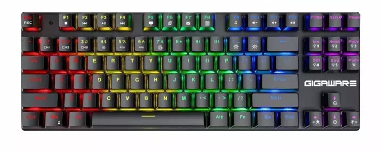  Gigaware KG1 Mnemonix TKL 87 Keys Hot-Swappable RGB Backlight Mechanical Keyboard