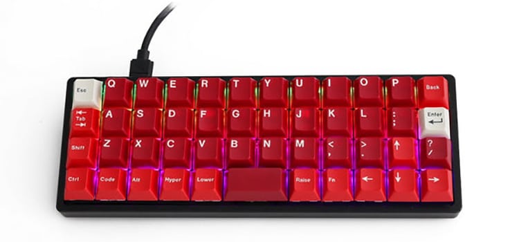 BM40 RGB 40% HOT SWAP CUSTOM MECHANICAL KEYBOARD PCB QMK UNDERGLOW TYPE C PLANCK